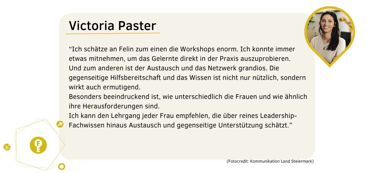 Lehrgangsstatement Victoria Paster